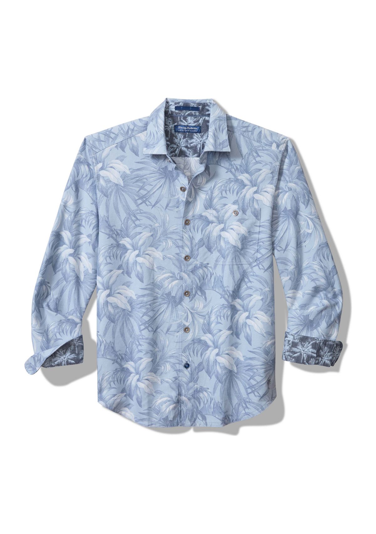 Mens Long Sleeve Canyon Beach Palm Shirt