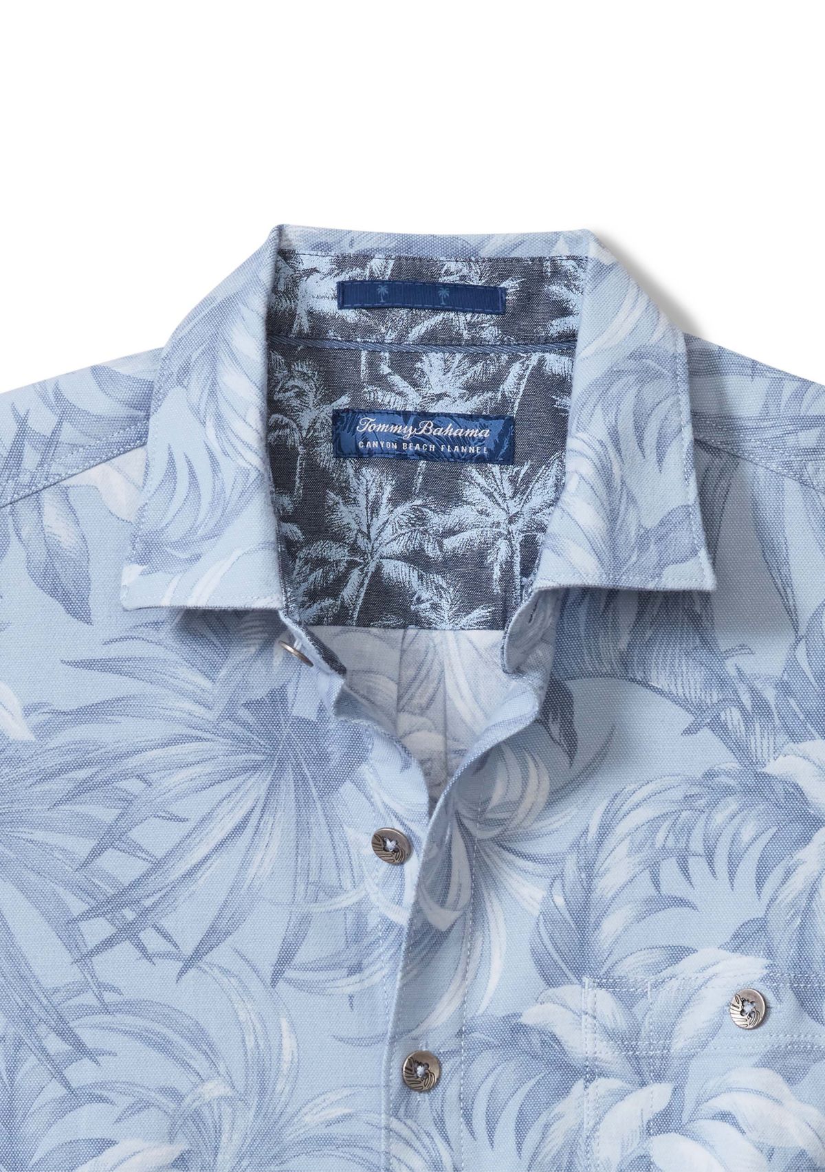 Mens Long Sleeve Canyon Beach Palm Shirt