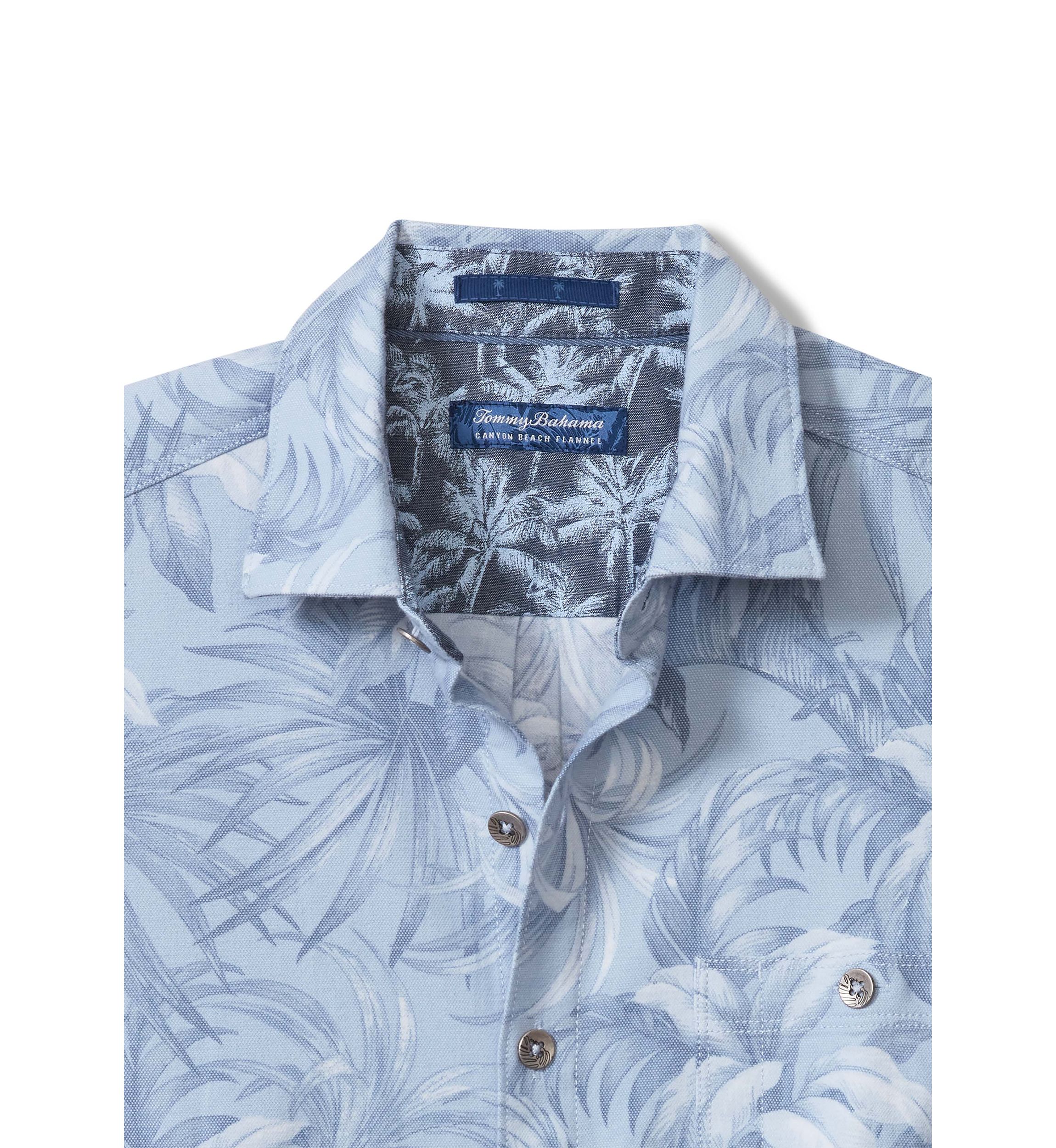 Mens Long Sleeve Canyon Beach Palm Shirt