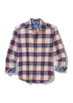 Tommy Bahama Men's Long Sleeve Canyon Beach Windowpane Shirt