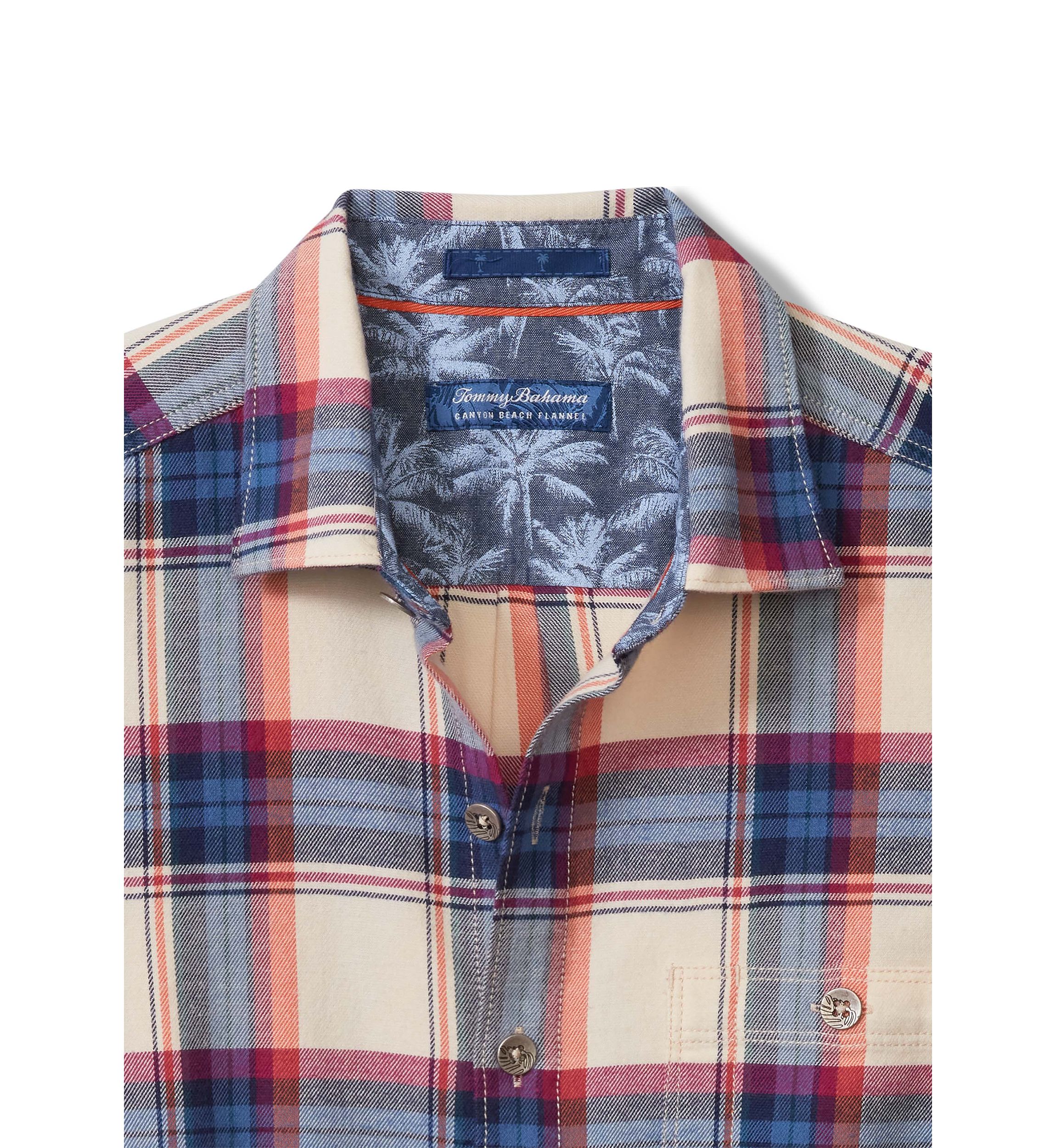 Mens Long Sleeve Canyon Beach Windowpane Shirt