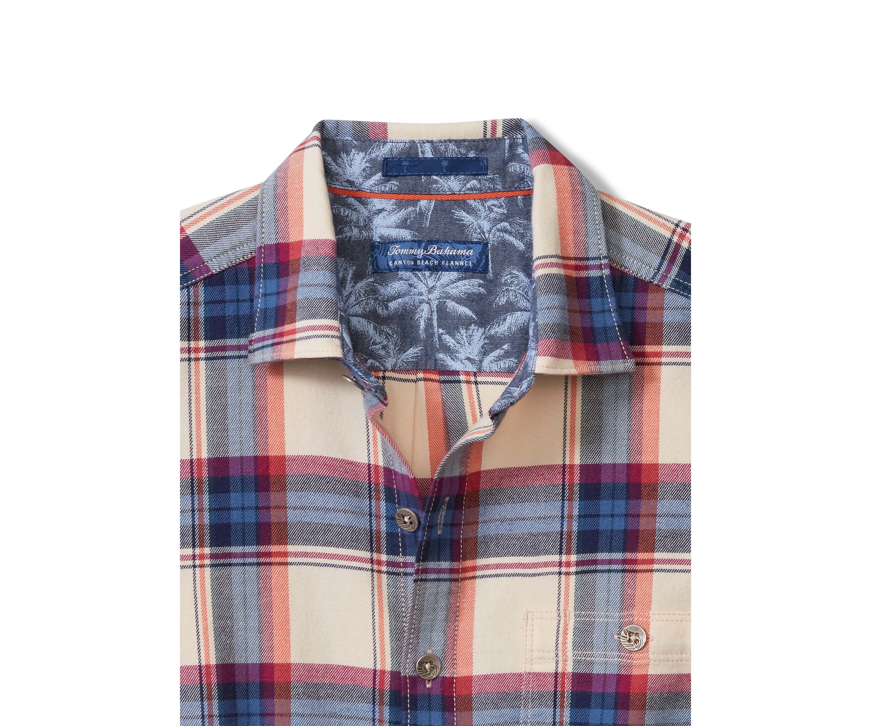 Mens Long Sleeve Canyon Beach Windowpane Shirt