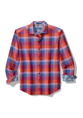 Tommy Bahama Men's Long Sleeve Canyon Beach Fireside Check Shirt
