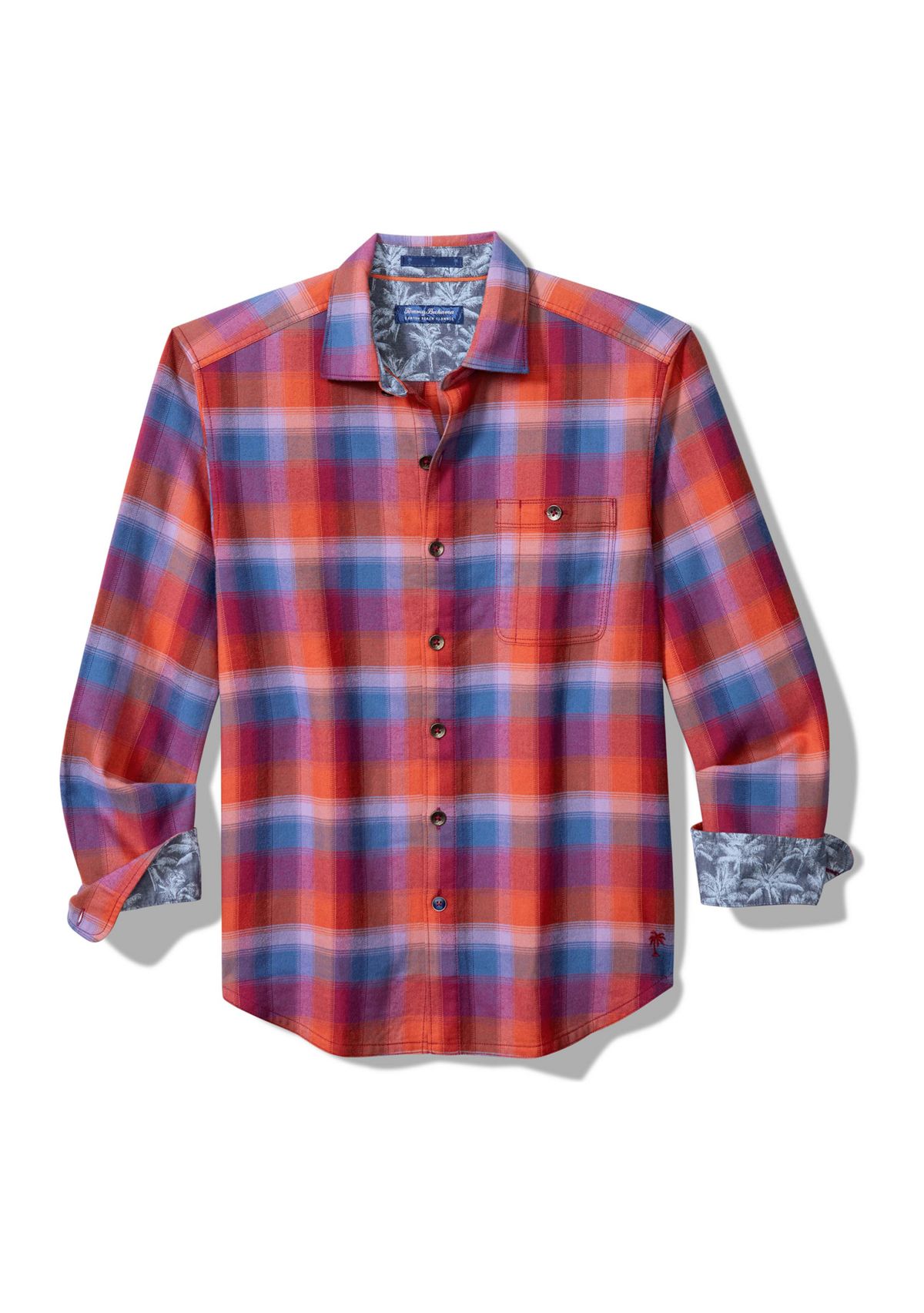Mens Long Sleeve Canyon Beach Fireside Check Shirt