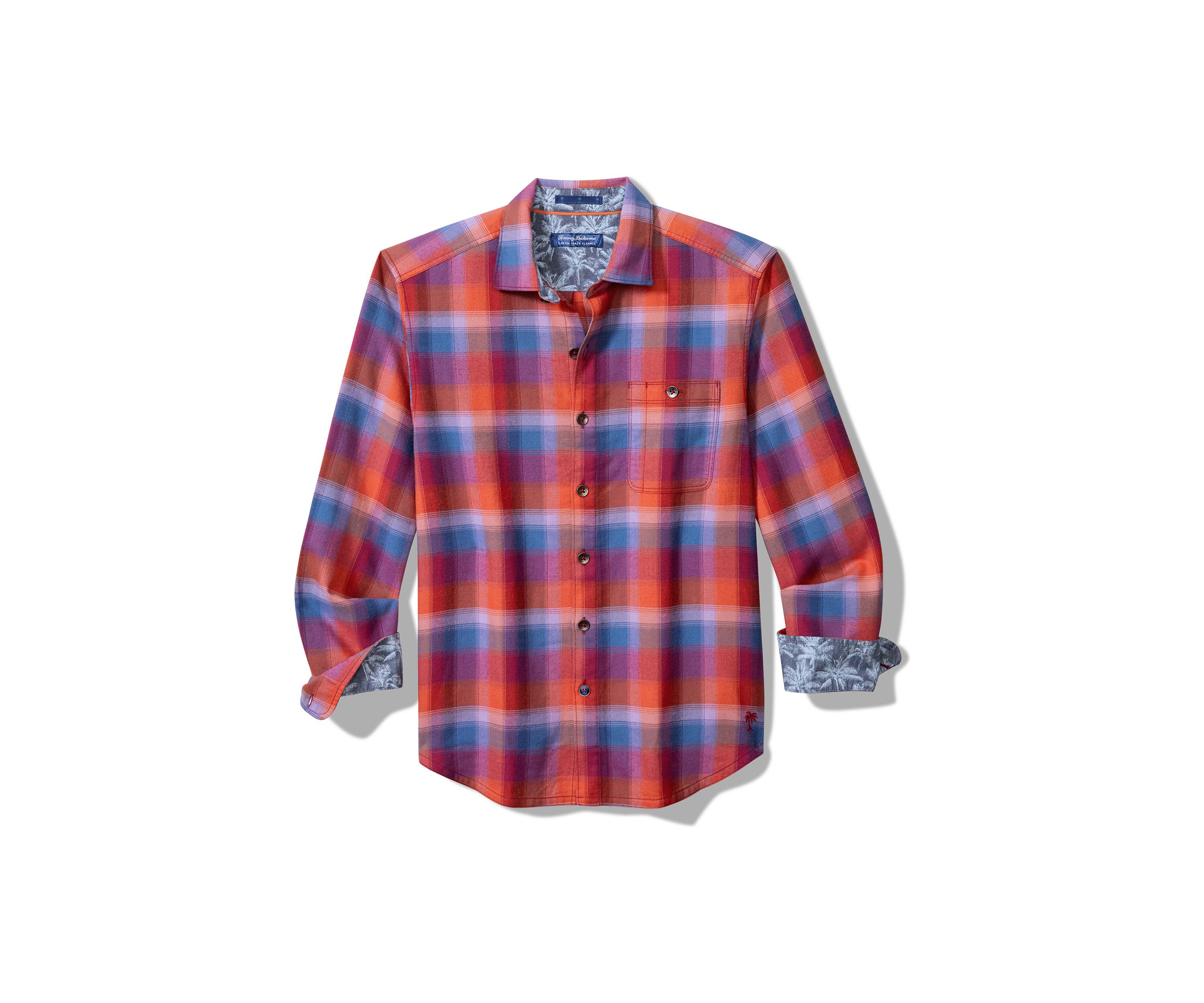 Mens Long Sleeve Canyon Beach Fireside Check Shirt