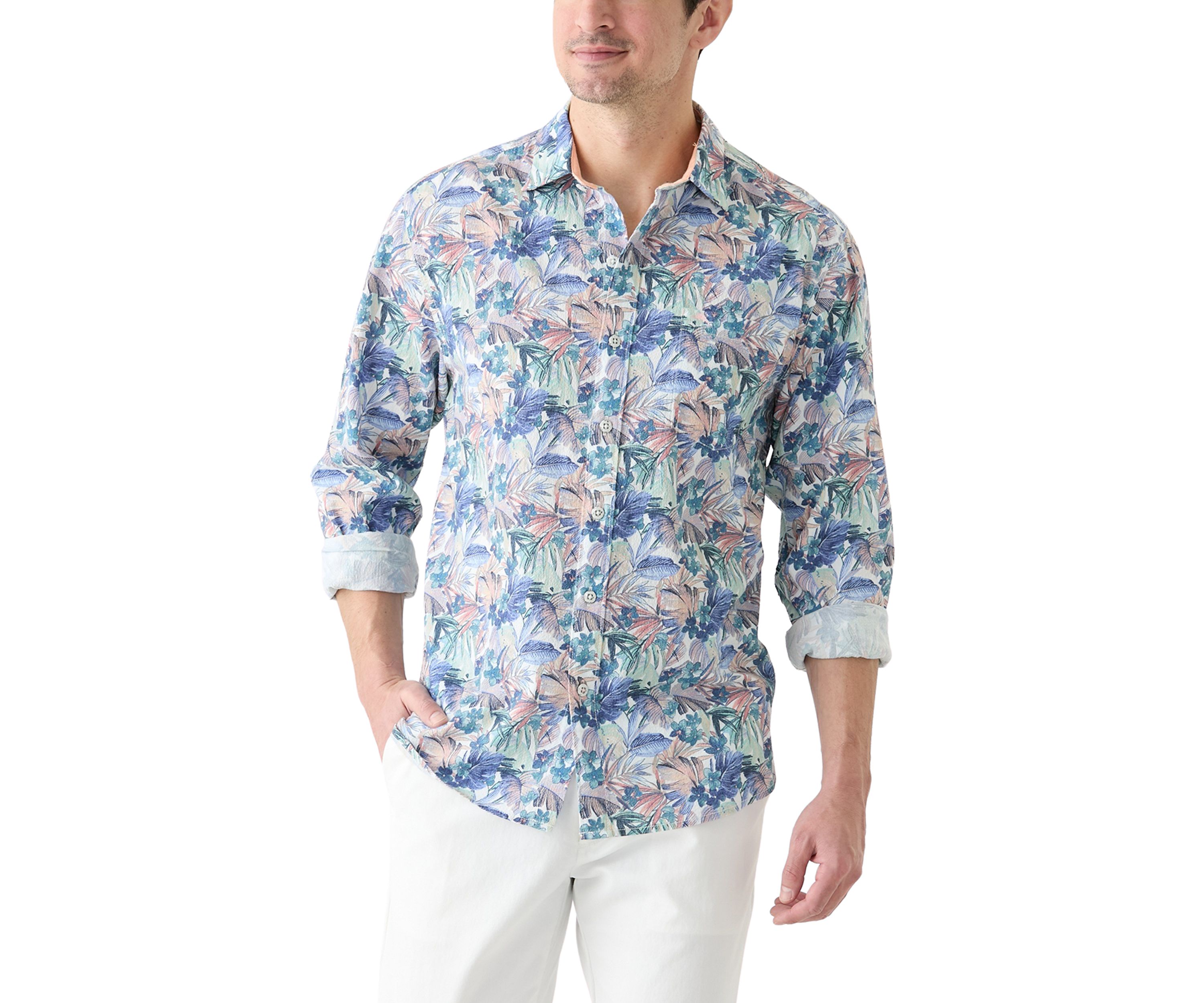 Amalfi Gardens Printed Button Up Shirt 