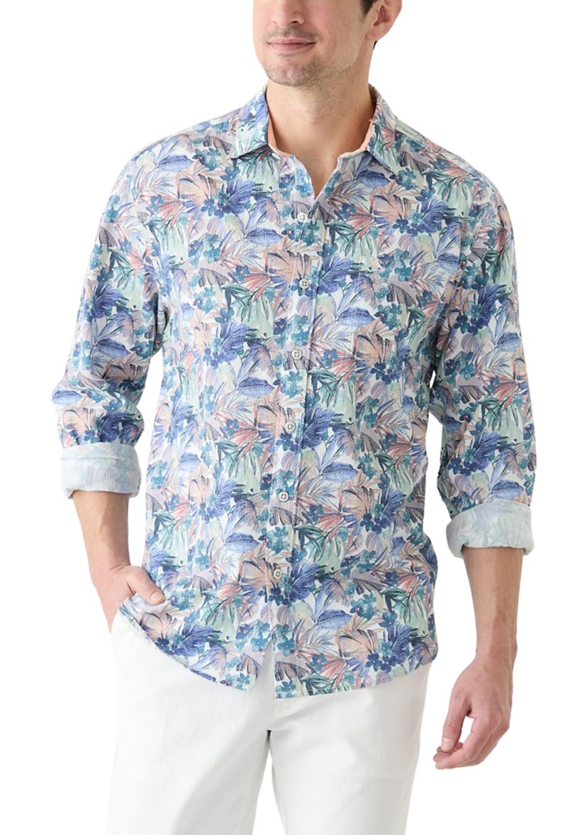 Amalfi Gardens Printed Button Up Shirt 
