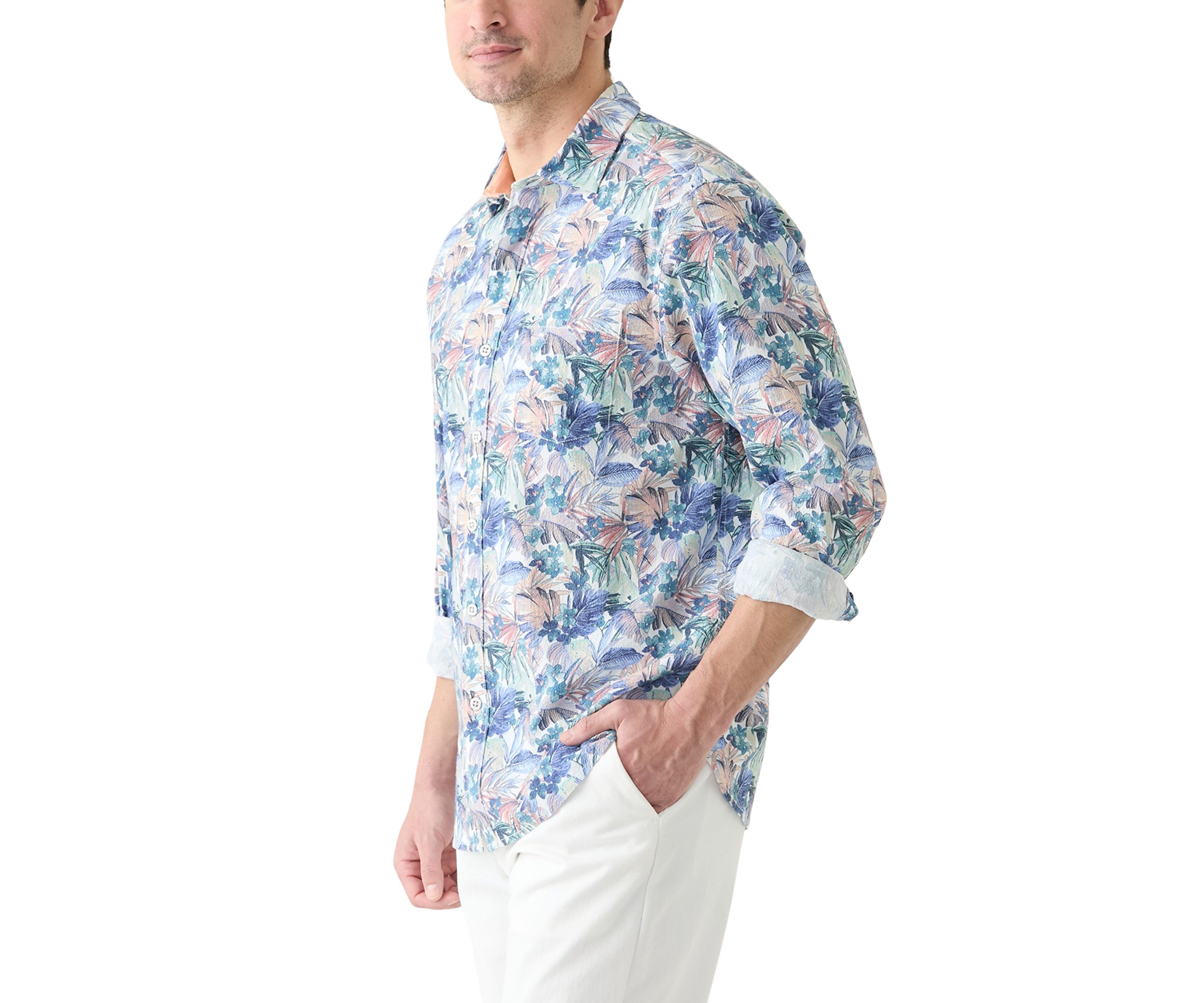 Amalfi Gardens Printed Button Up Shirt 