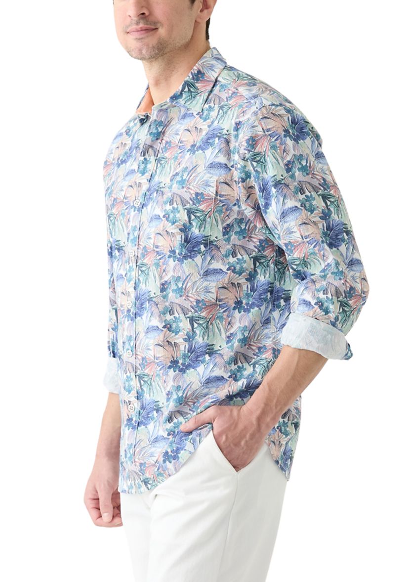 Amalfi Gardens Printed Button Up Shirt 