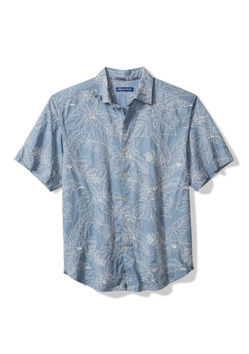 Short Sleeve Blanca Vines Button Up Shirt