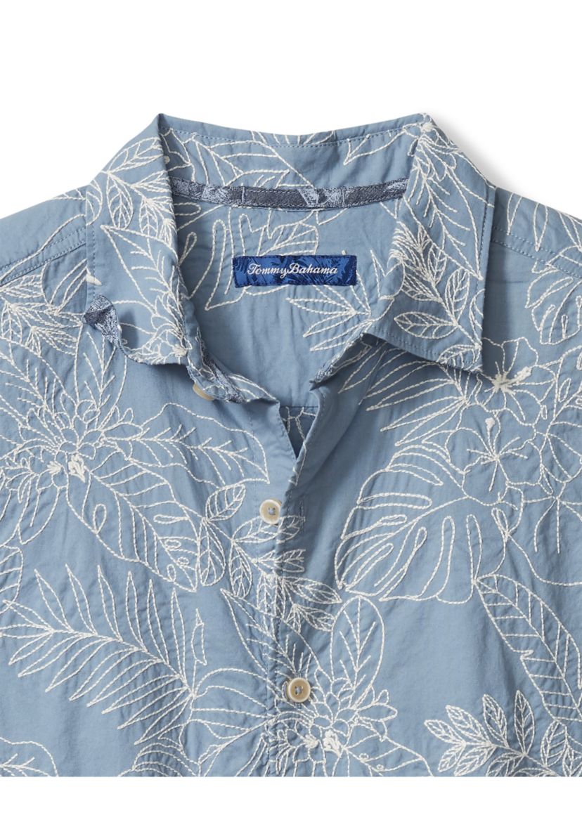 Short Sleeve Blanca Vines Button Up Shirt