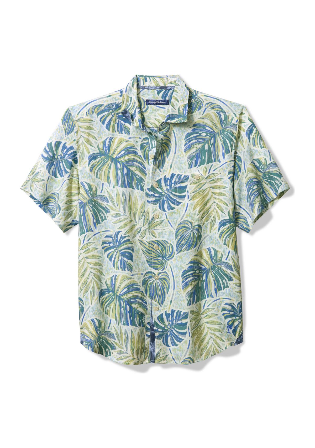 Mens Sand Linen Grand Monstera Shirt