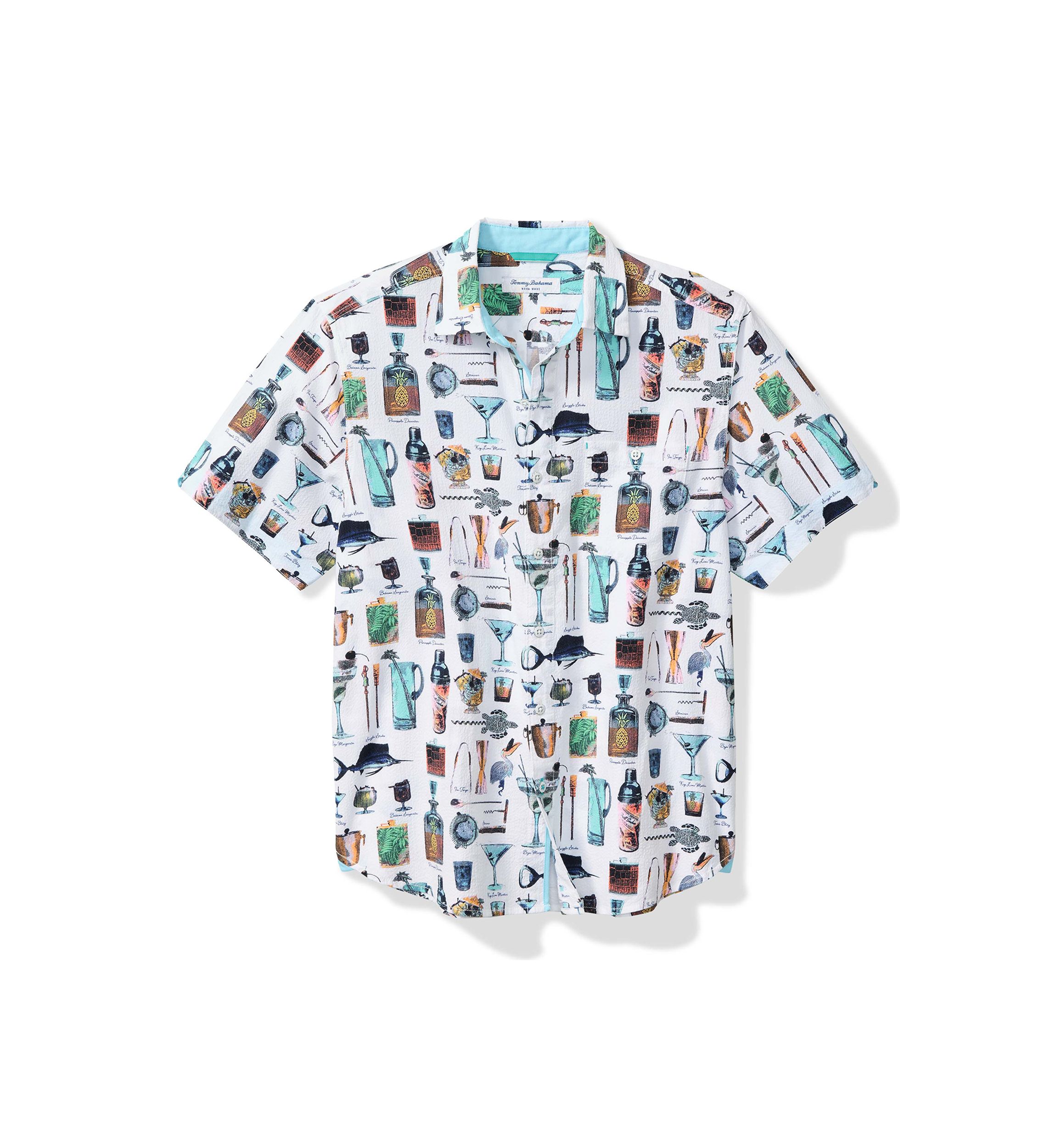 Well Stocked Printed Button Up Shirt 