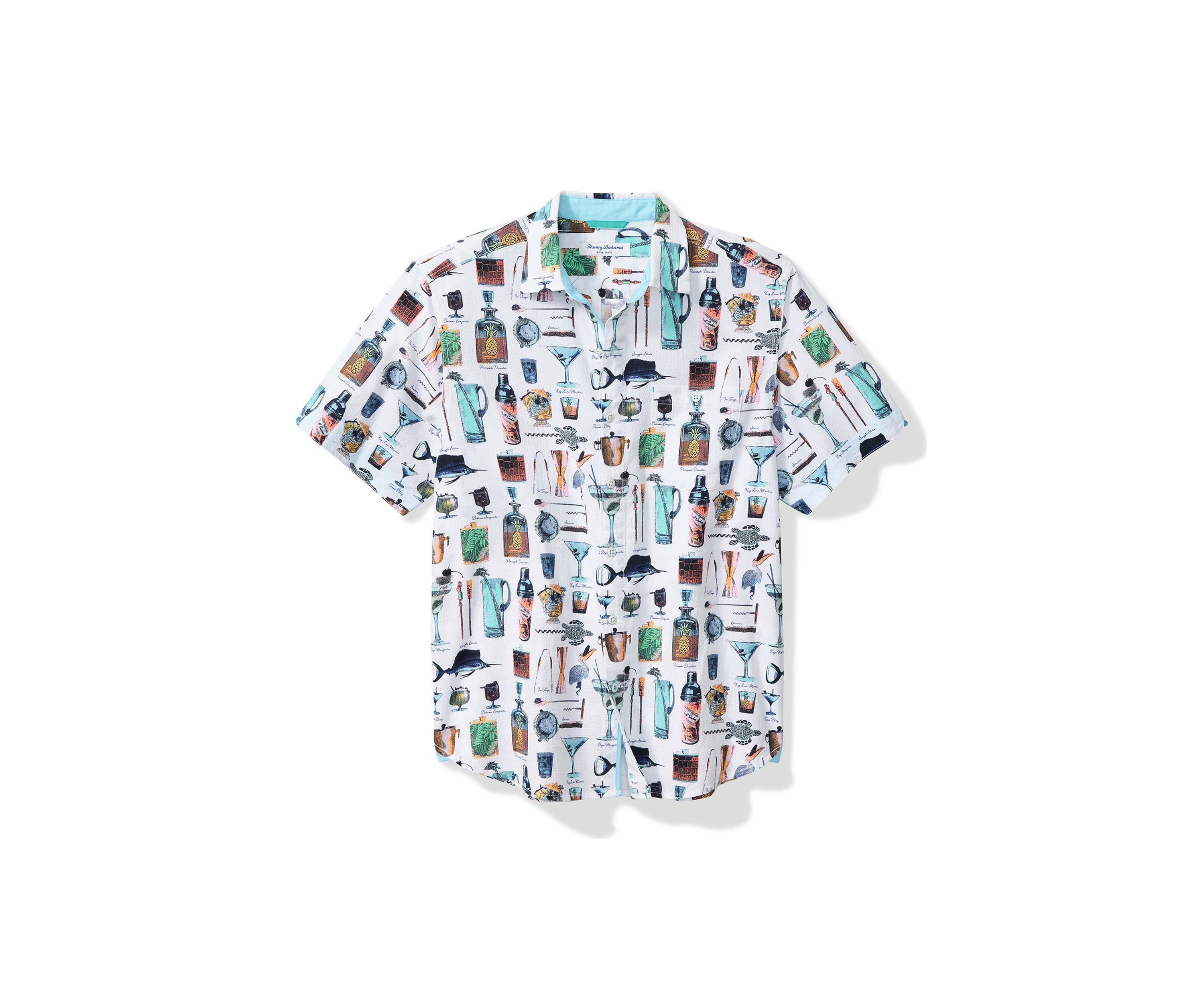 Well Stocked Printed Button Up Shirt 