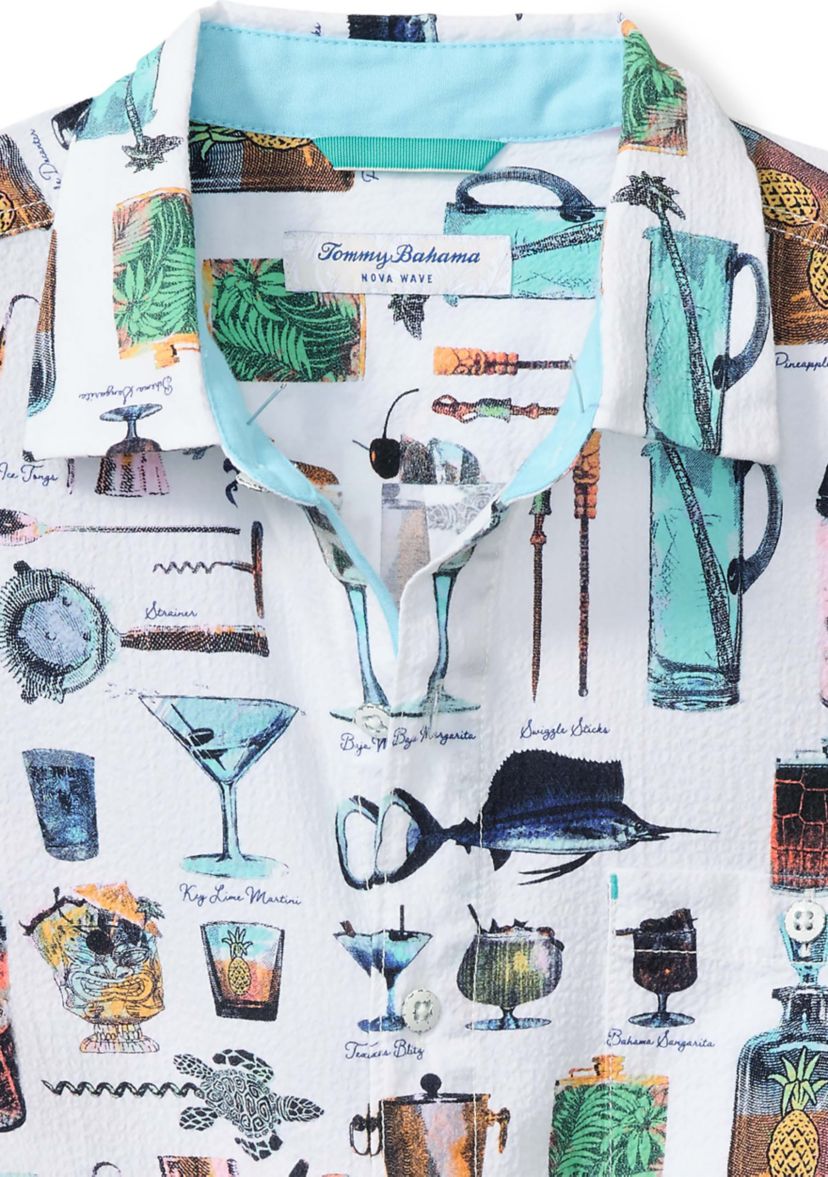 Well Stocked Printed Button Up Shirt 