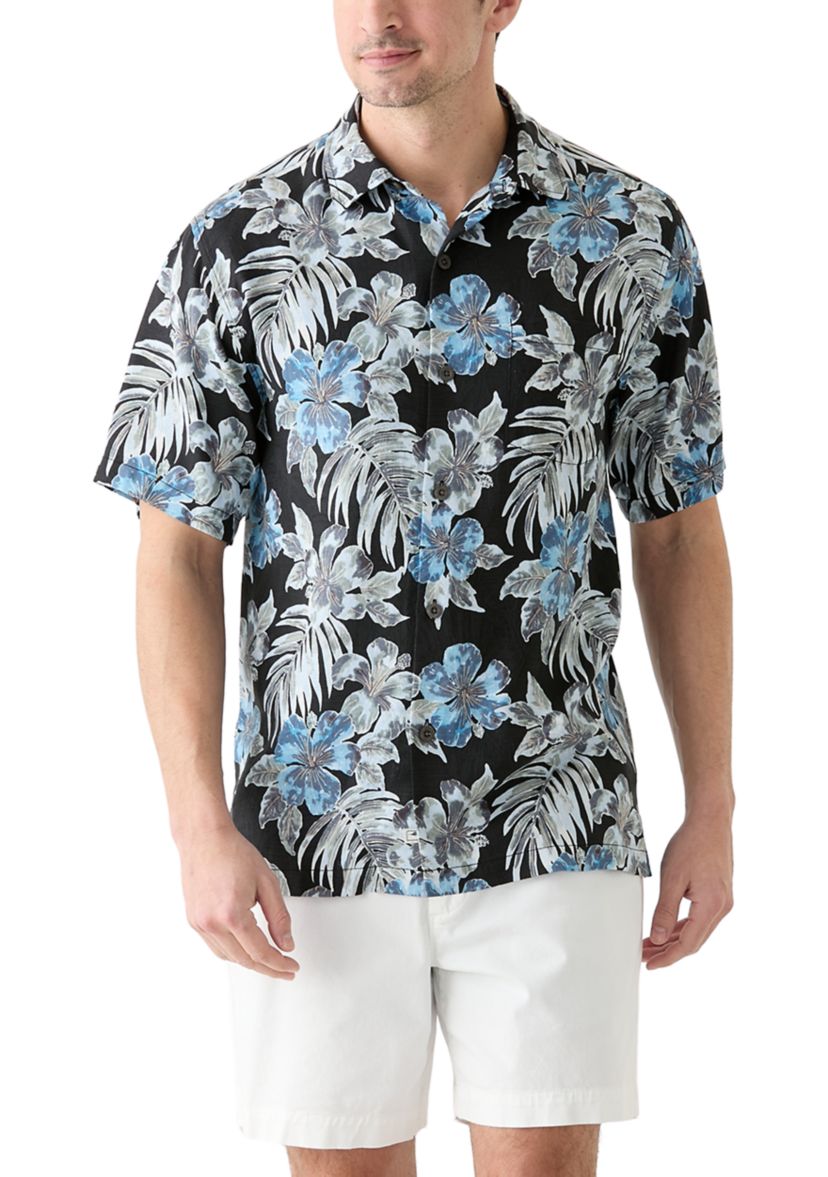 Short Sleeve Blooms Button Up Shirt 