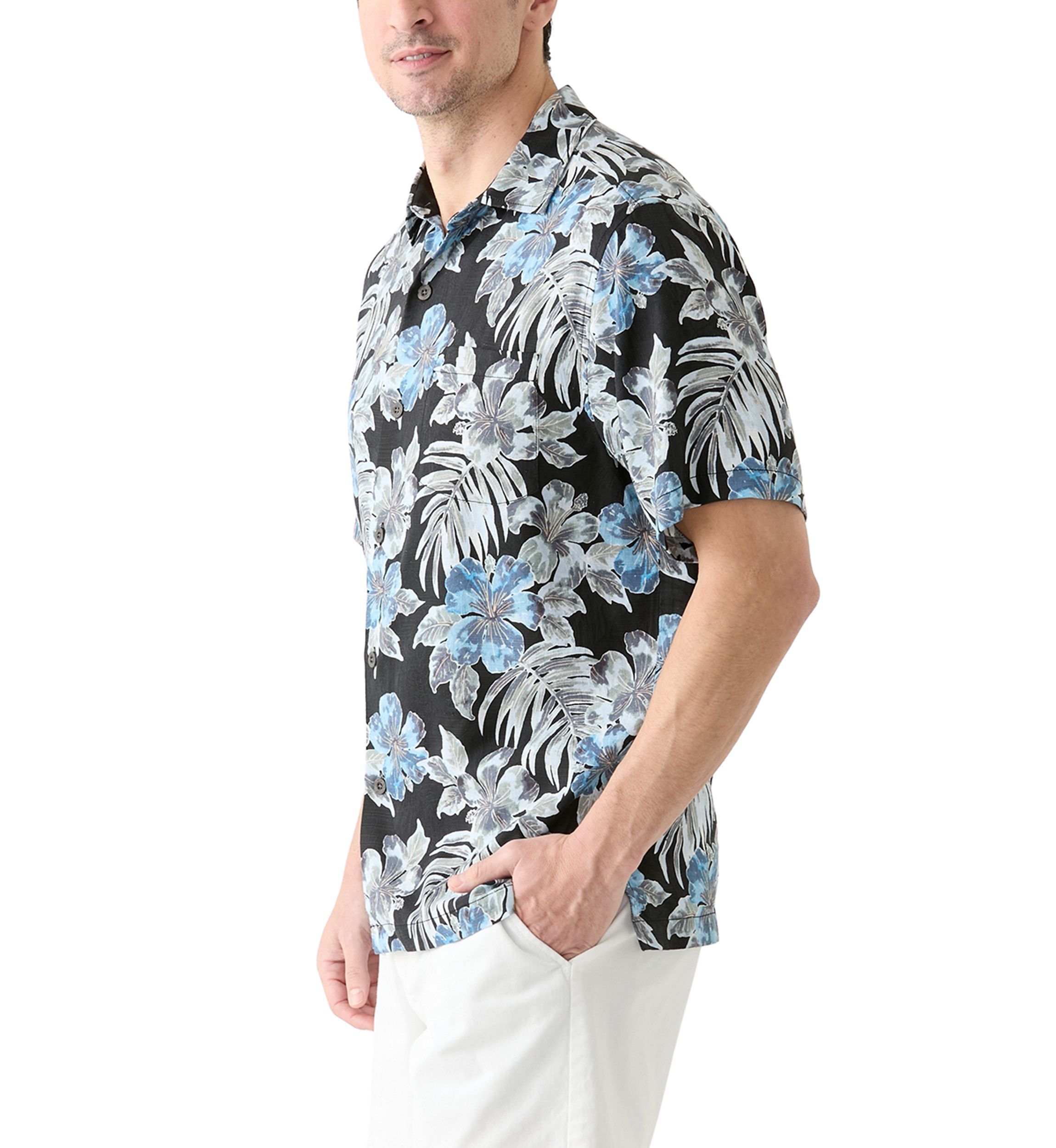 Short Sleeve Blooms Button Up Shirt 