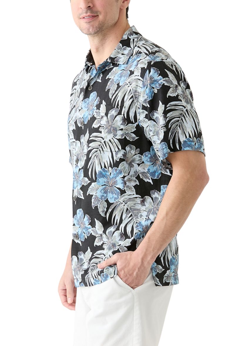 Short Sleeve Blooms Button Up Shirt 