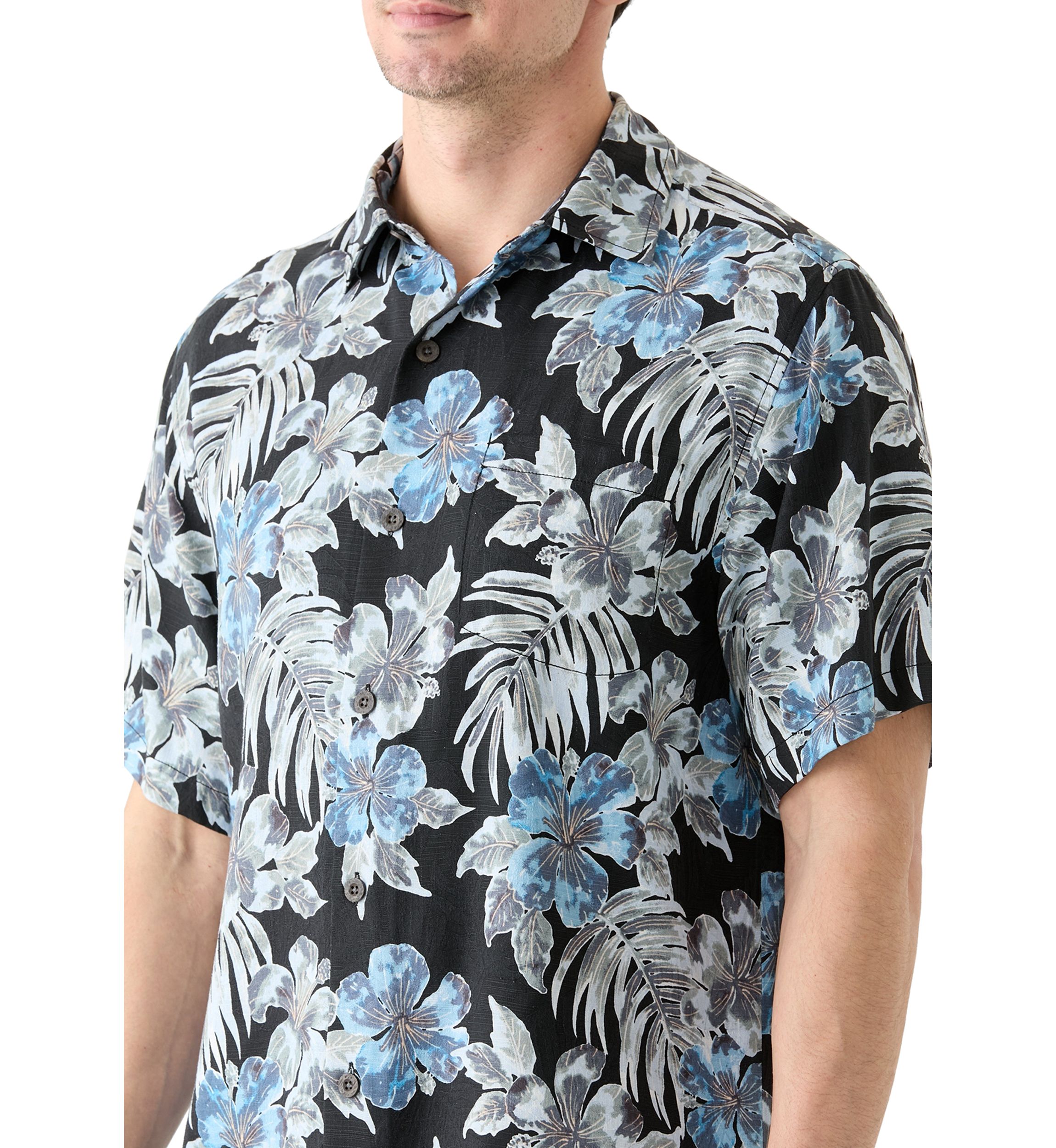 Short Sleeve Blooms Button Up Shirt 