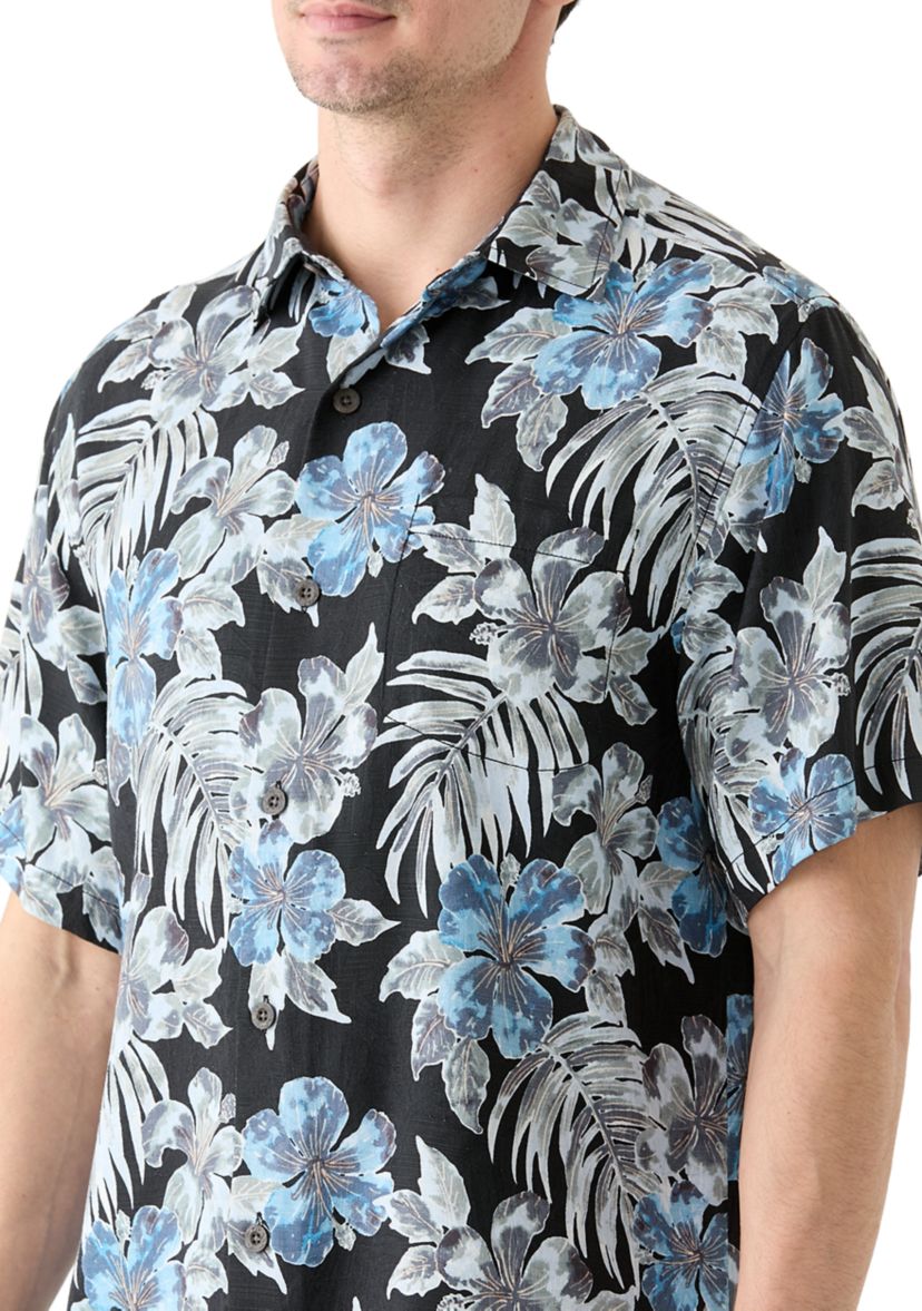 Short Sleeve Blooms Button Up Shirt 