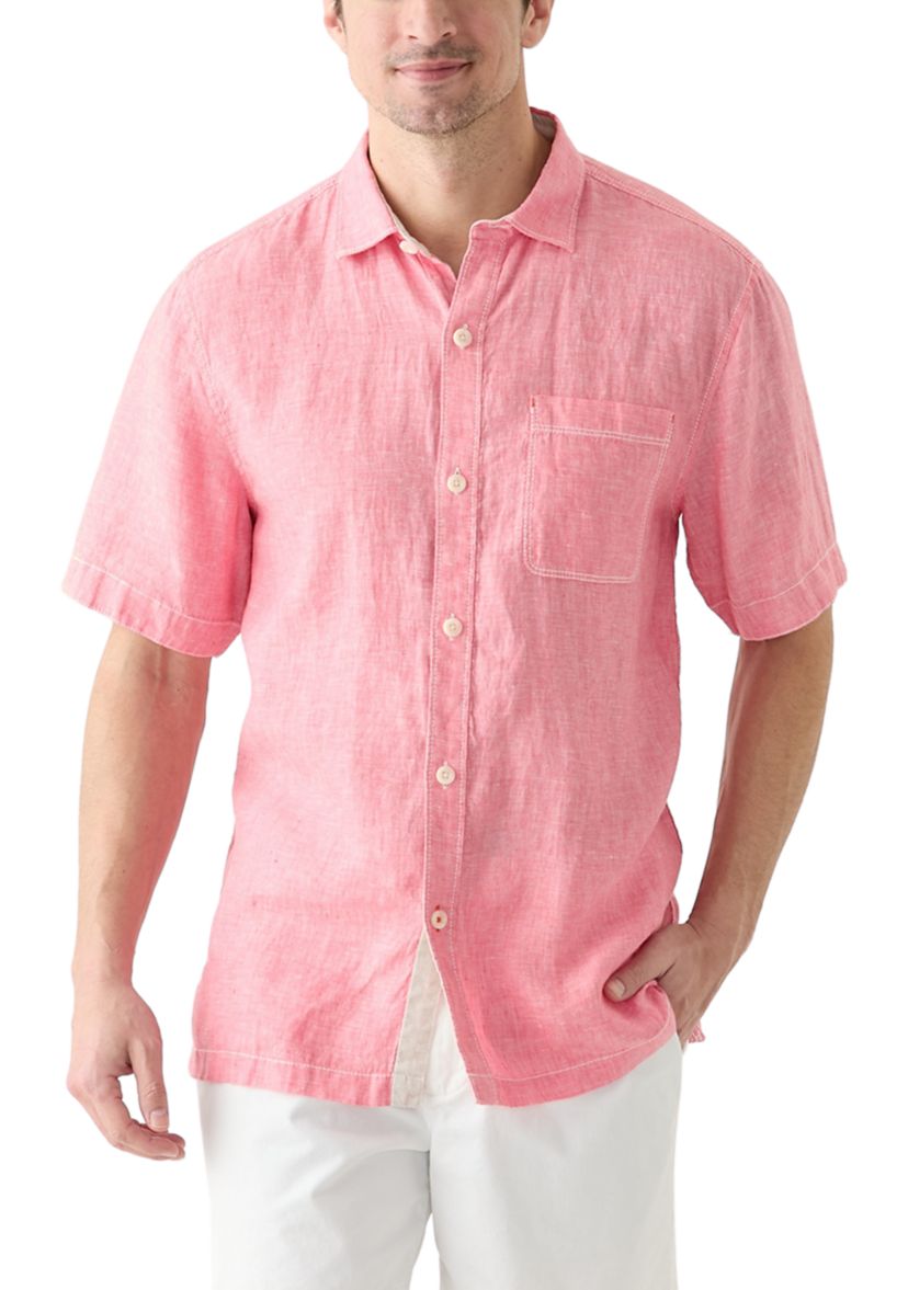 Short Sleeve Paradise Button Up Shirt 
