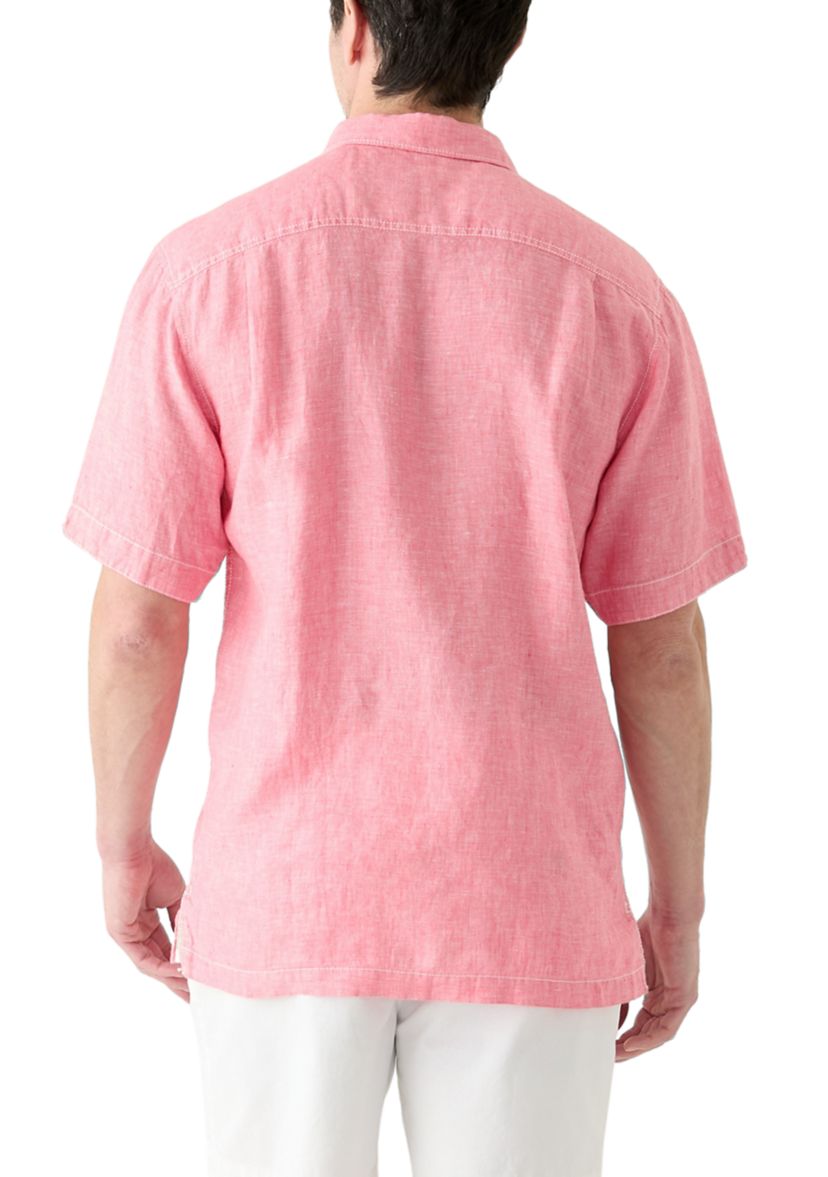 Short Sleeve Paradise Button Up Shirt 