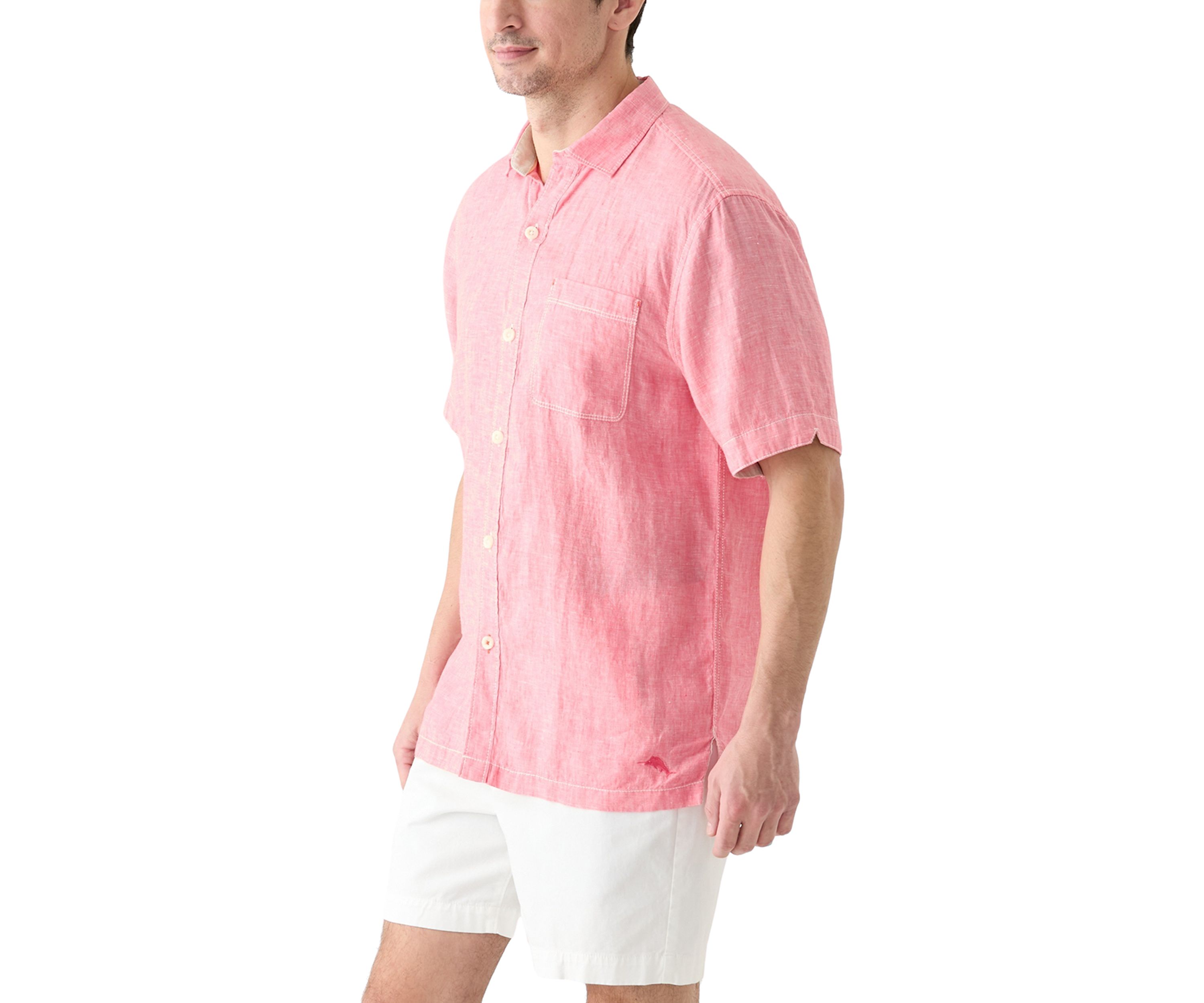 Short Sleeve Paradise Button Up Shirt 