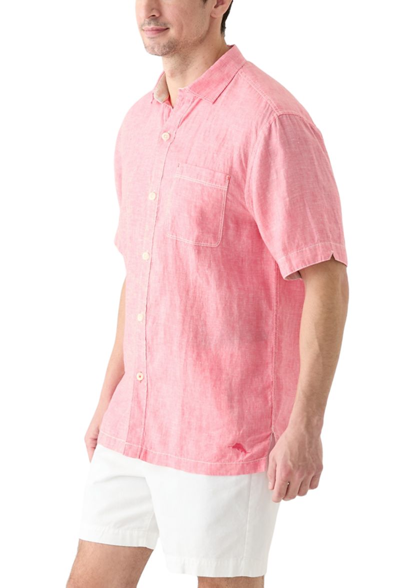 Short Sleeve Paradise Button Up Shirt 