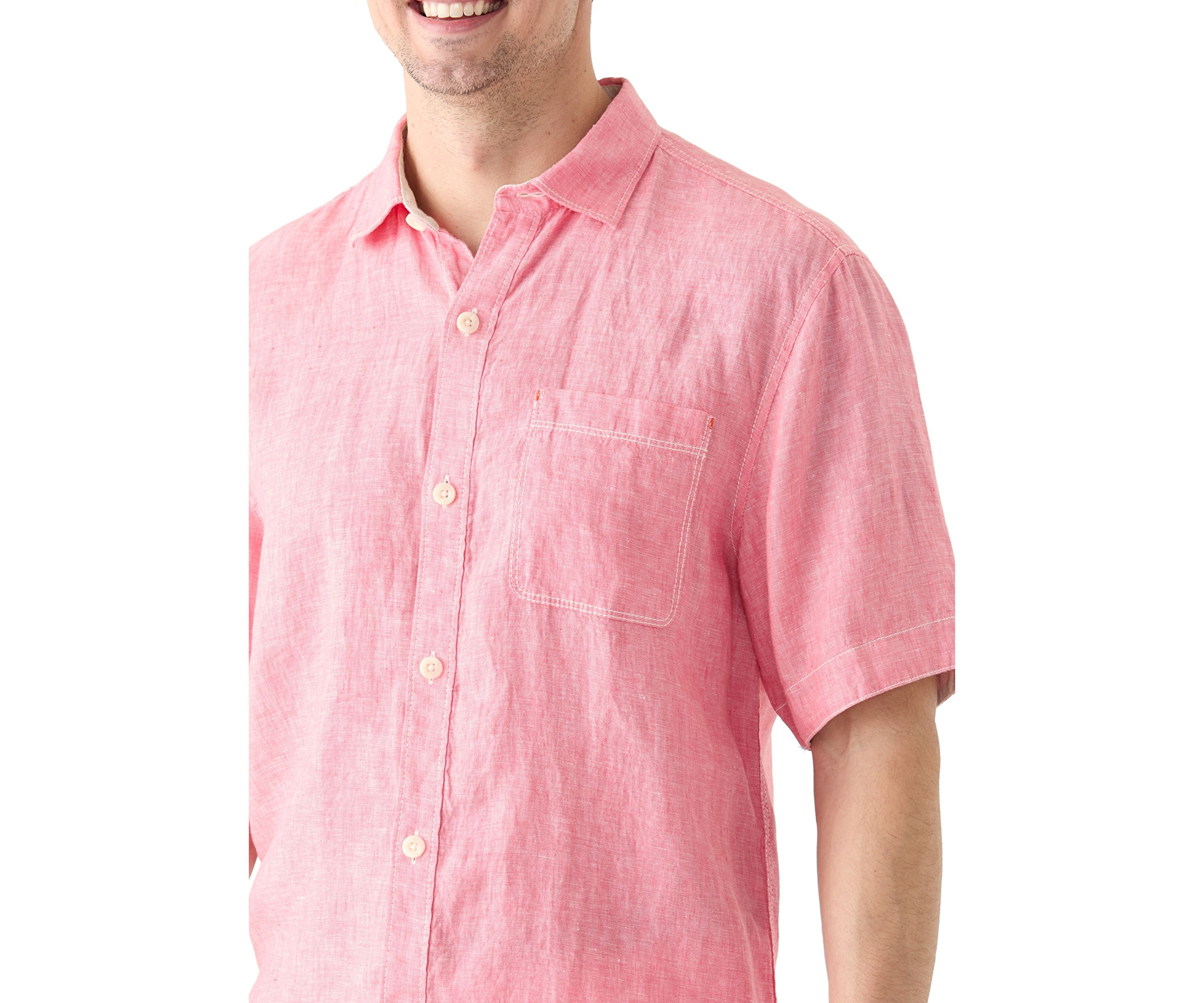 Short Sleeve Paradise Button Up Shirt 