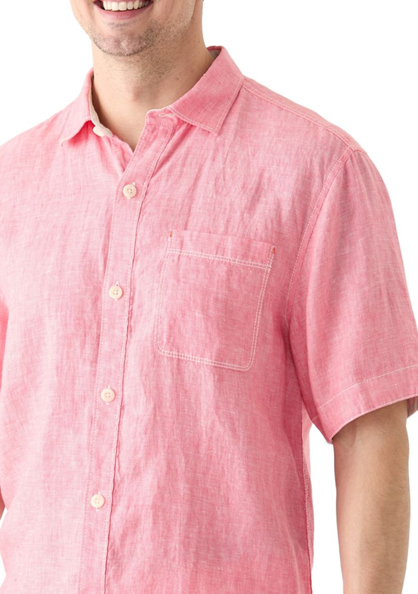Short Sleeve Paradise Button Up Shirt 