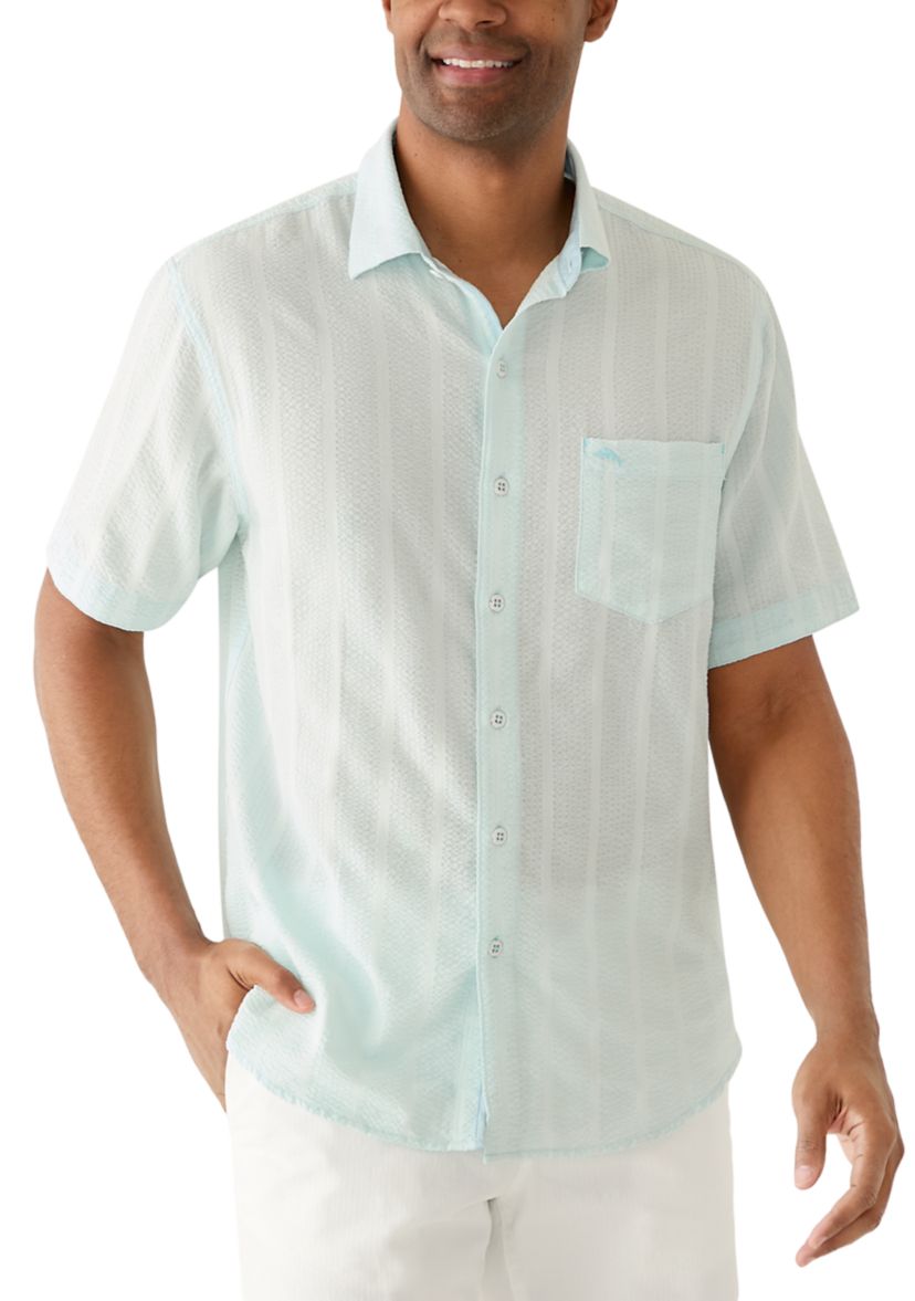 dress shirt men's tommy bahama Tommy Bahama Men's Paradise Breezer Linen Short-Sleeve Shirt - White