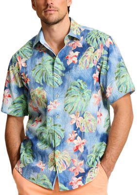 Tommy Bahama Men's Nova Wave Shirt, Blue, Medium