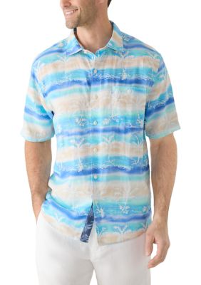 Tommy Bahama Men's Sand Linen Palma Batik Shirt