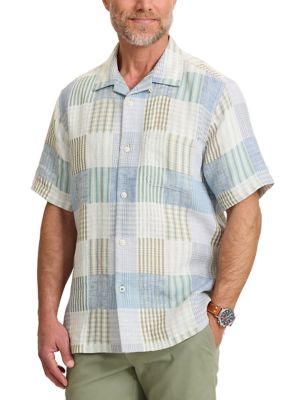 Tommy Bahama Men's Patchwork Sands Linen-Blend Camp Shirt