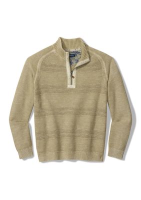 Tommy Bahama Men's Saltwater Textured Half Zip Pullover, 2XL