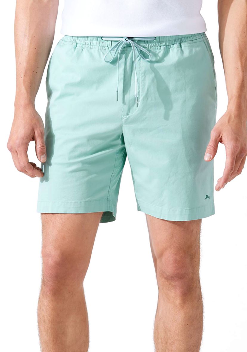 Mens Oceanside Poplin Pull-On 8 Inch Shorts