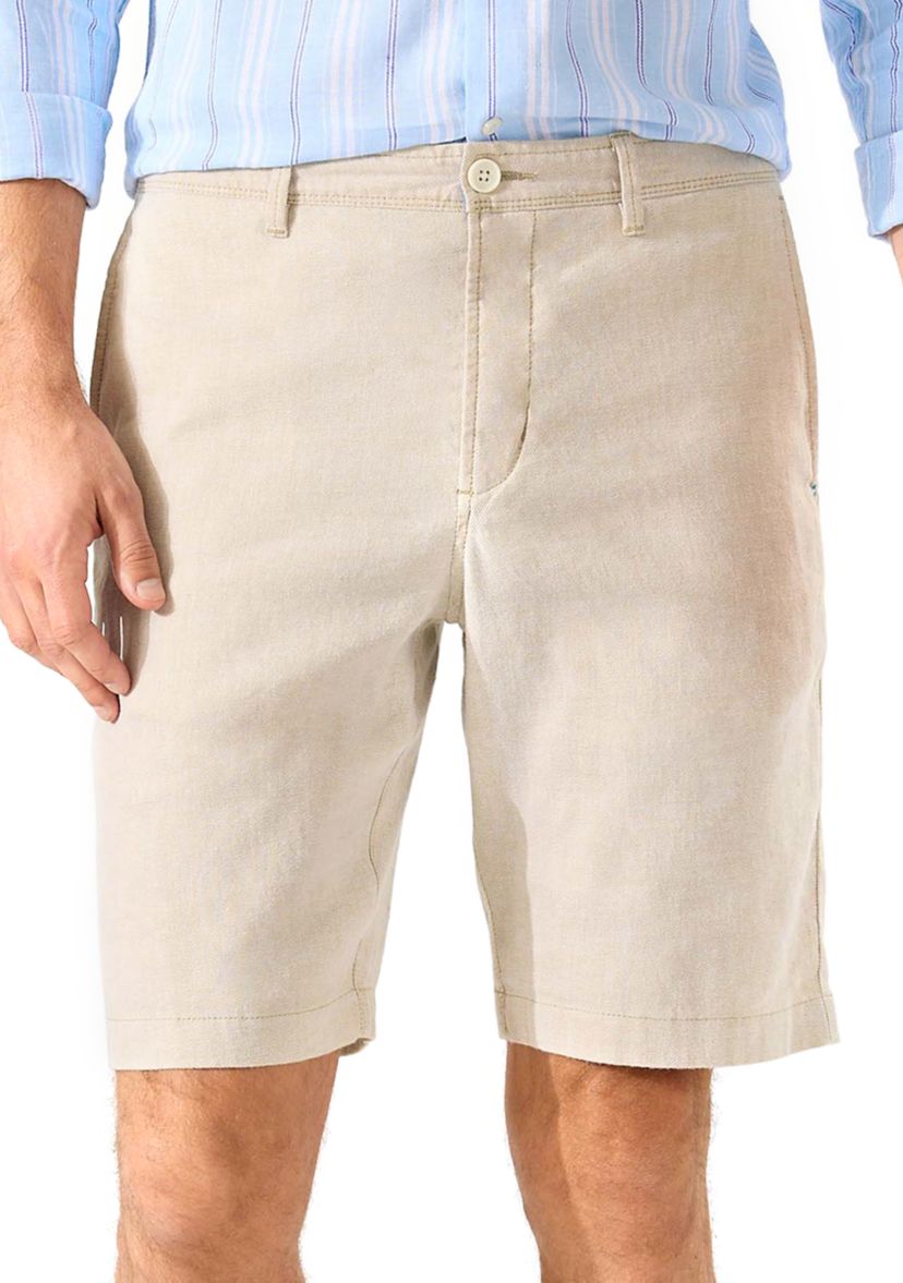 Mens 10 Beach Coast Linen Shorts