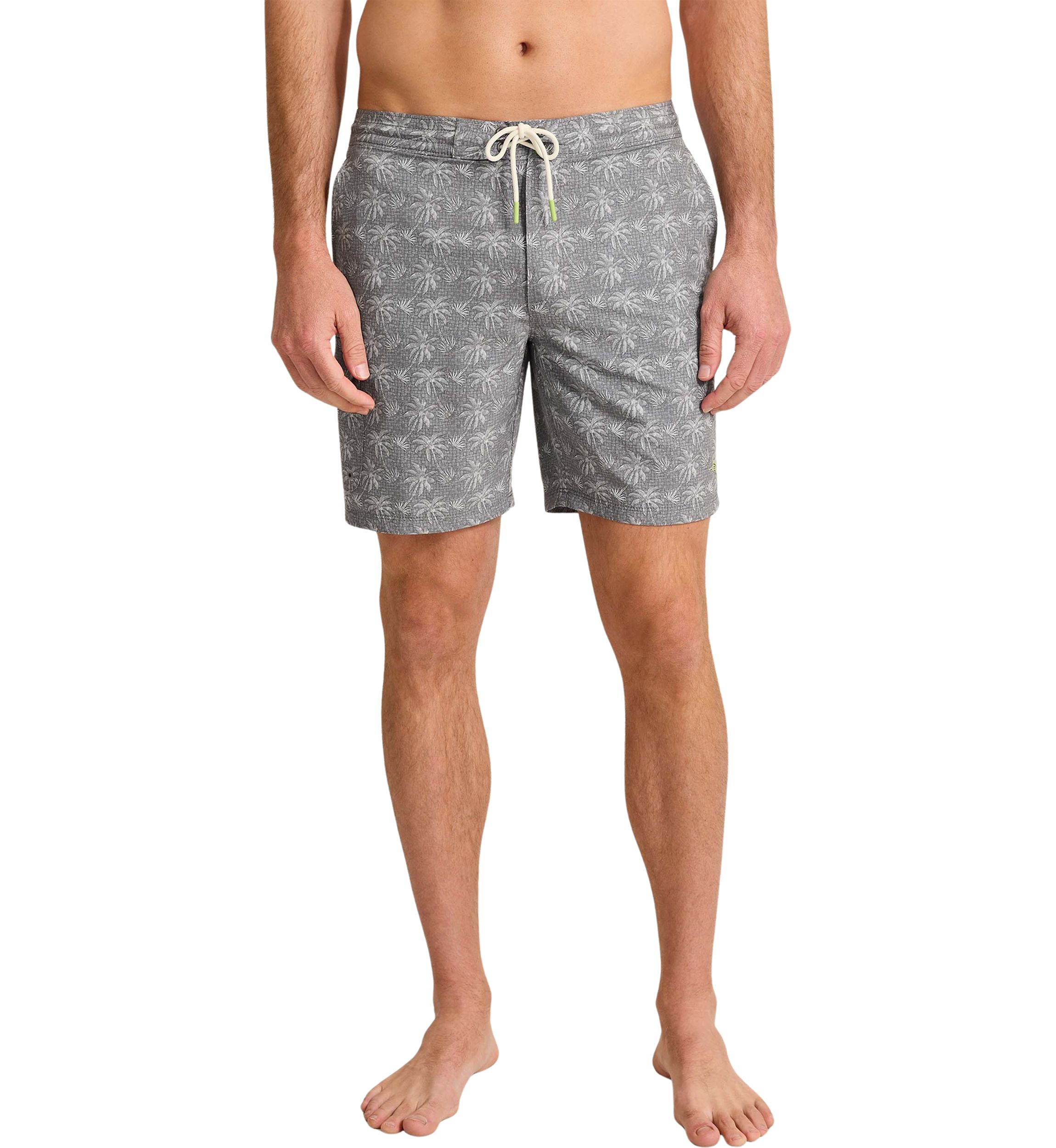 Baja Palm Printed 8 Swim Trunks