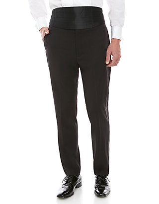 Calvin Klein Solid Spandex XFit Tuxedo Pants | belk