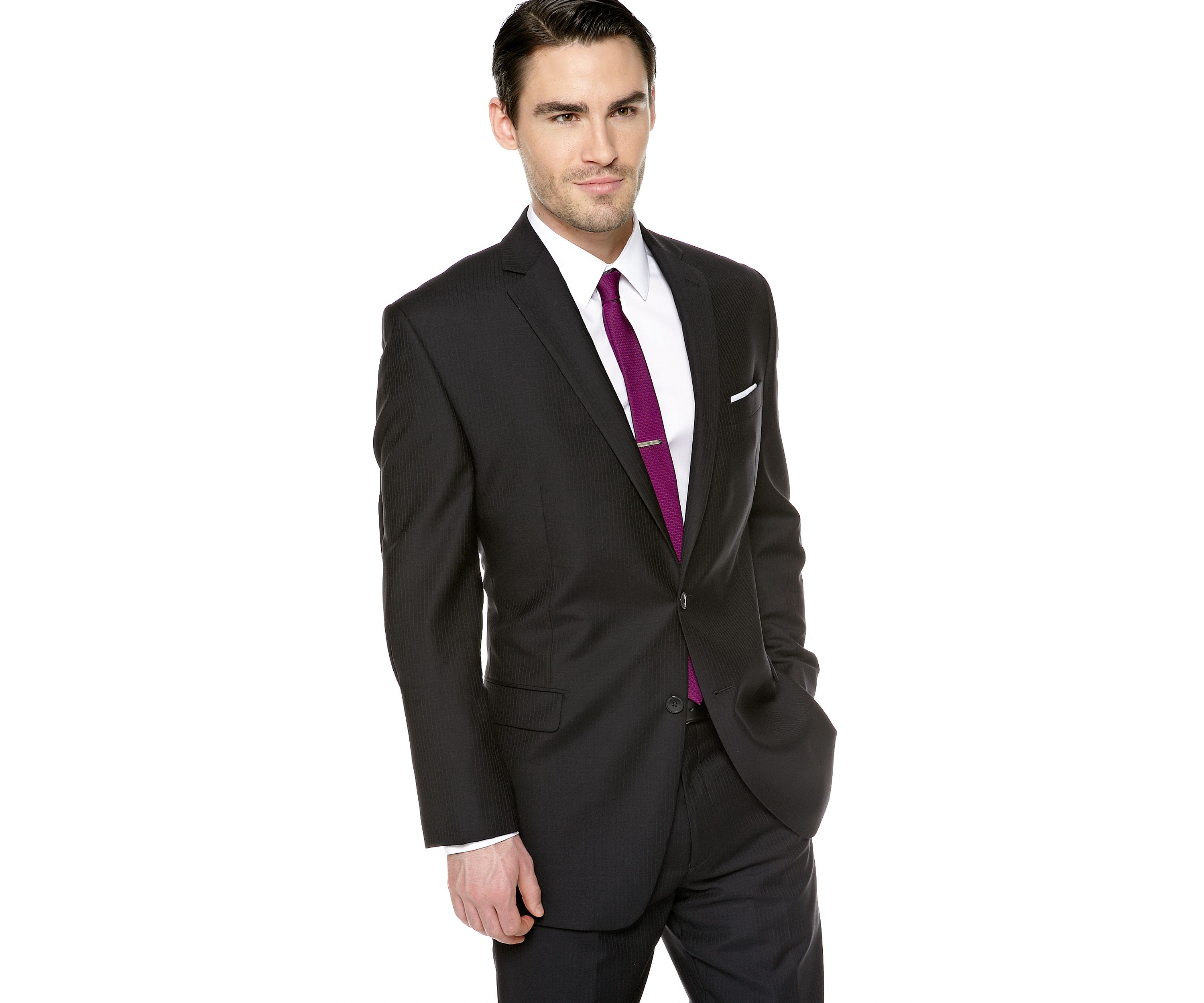 Slim Fit Stripe Suit Separate Coat