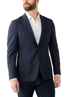 Calvin Klein Men's Single Breasted Blazer, Navy Blue, 38 Regular