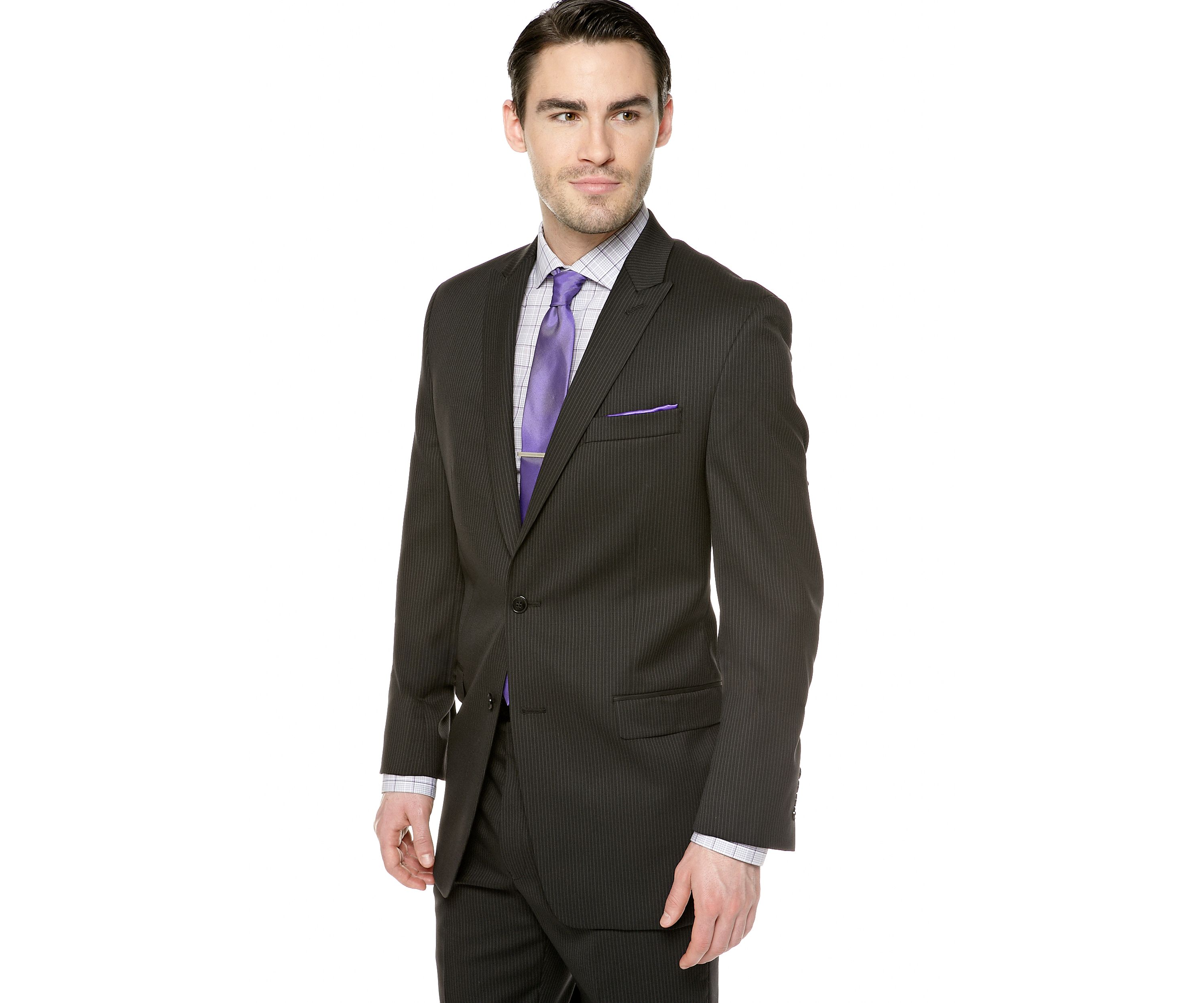 Slim Fit Stripe Suit Separate Coat