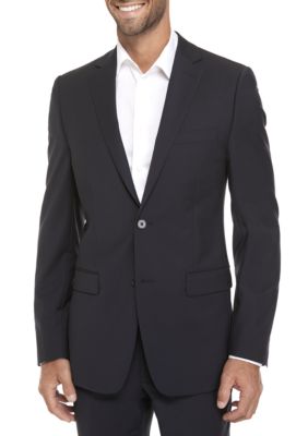 Calvin Klein Men's Navy Plain Suit Separate Coat, Navy Blue, 40 Short