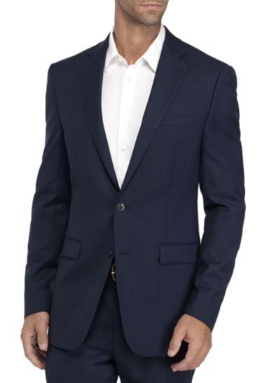 Blue and Charcoal Birdseye Suit Separate Coat