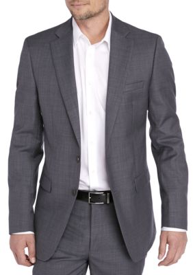 Calvin Klein Body Slim Fit Grey Sharkskin Suit Jacket in Gray for