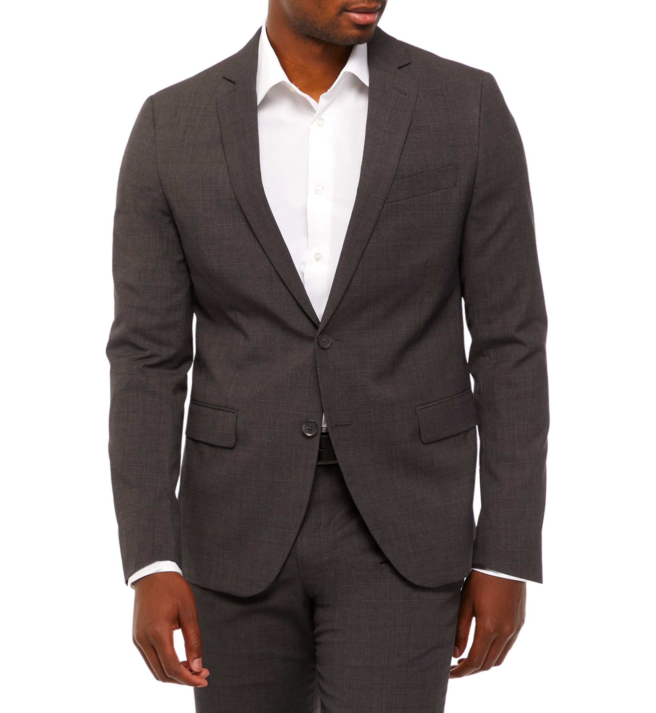 Mens Gray Plaid Dynamic Cooling Suit Separate Coat