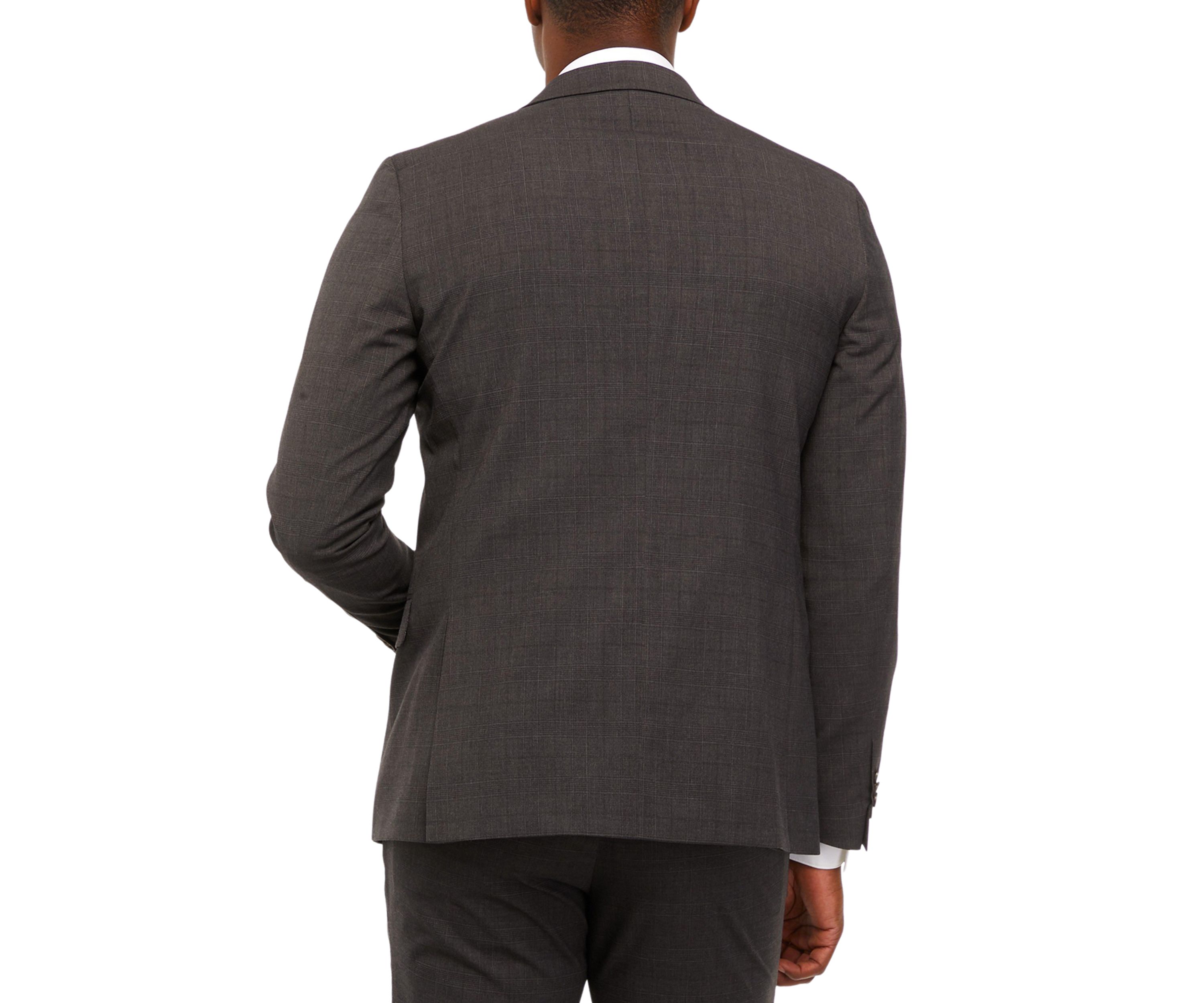Mens Gray Plaid Dynamic Cooling Suit Separate Coat