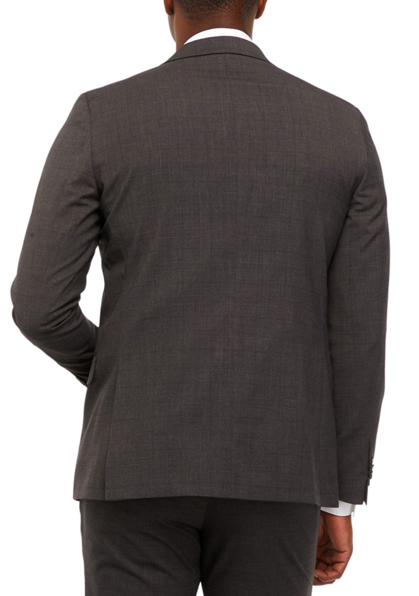 Mens Gray Plaid Dynamic Cooling Suit Separate Coat
