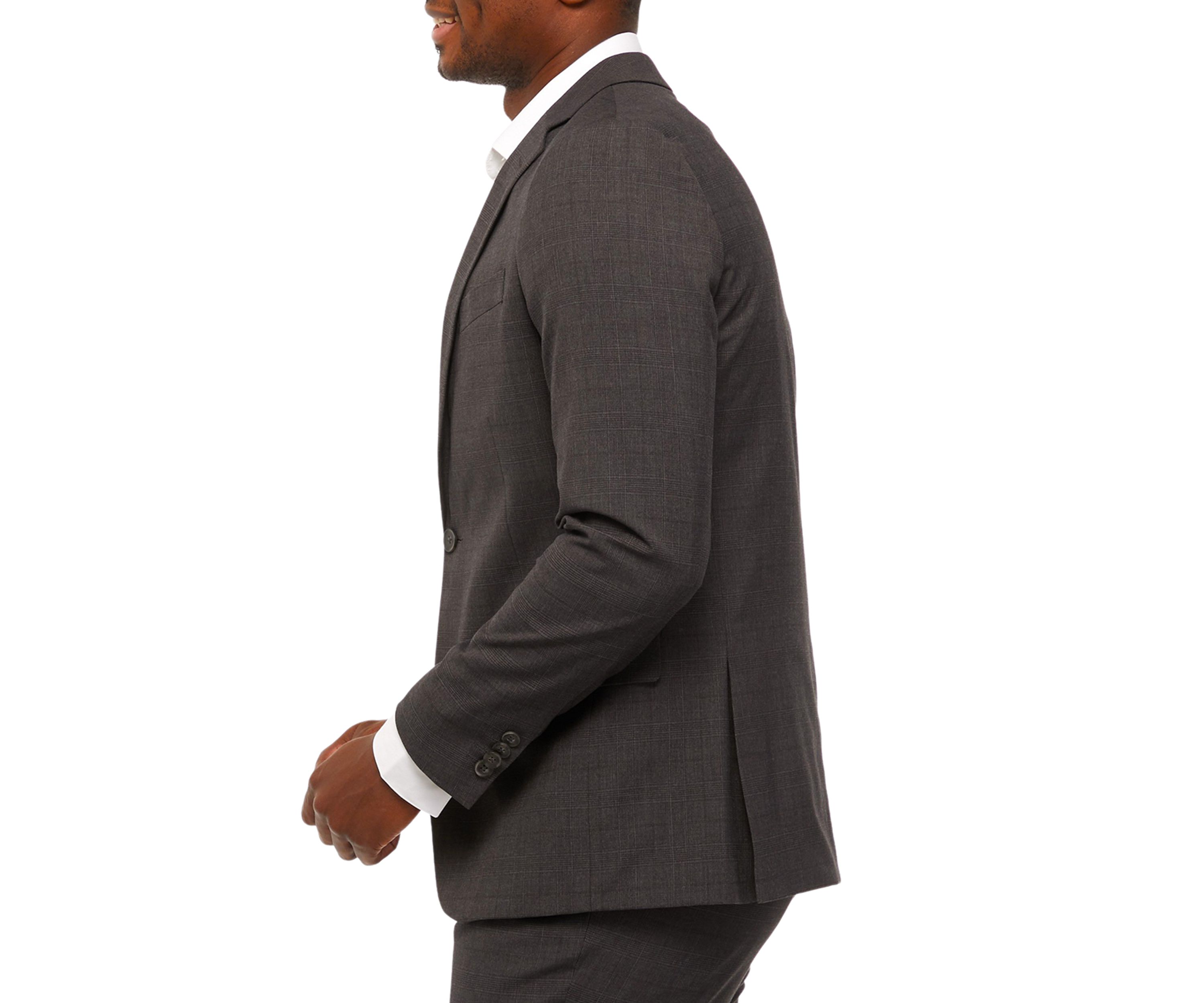 Mens Gray Plaid Dynamic Cooling Suit Separate Coat