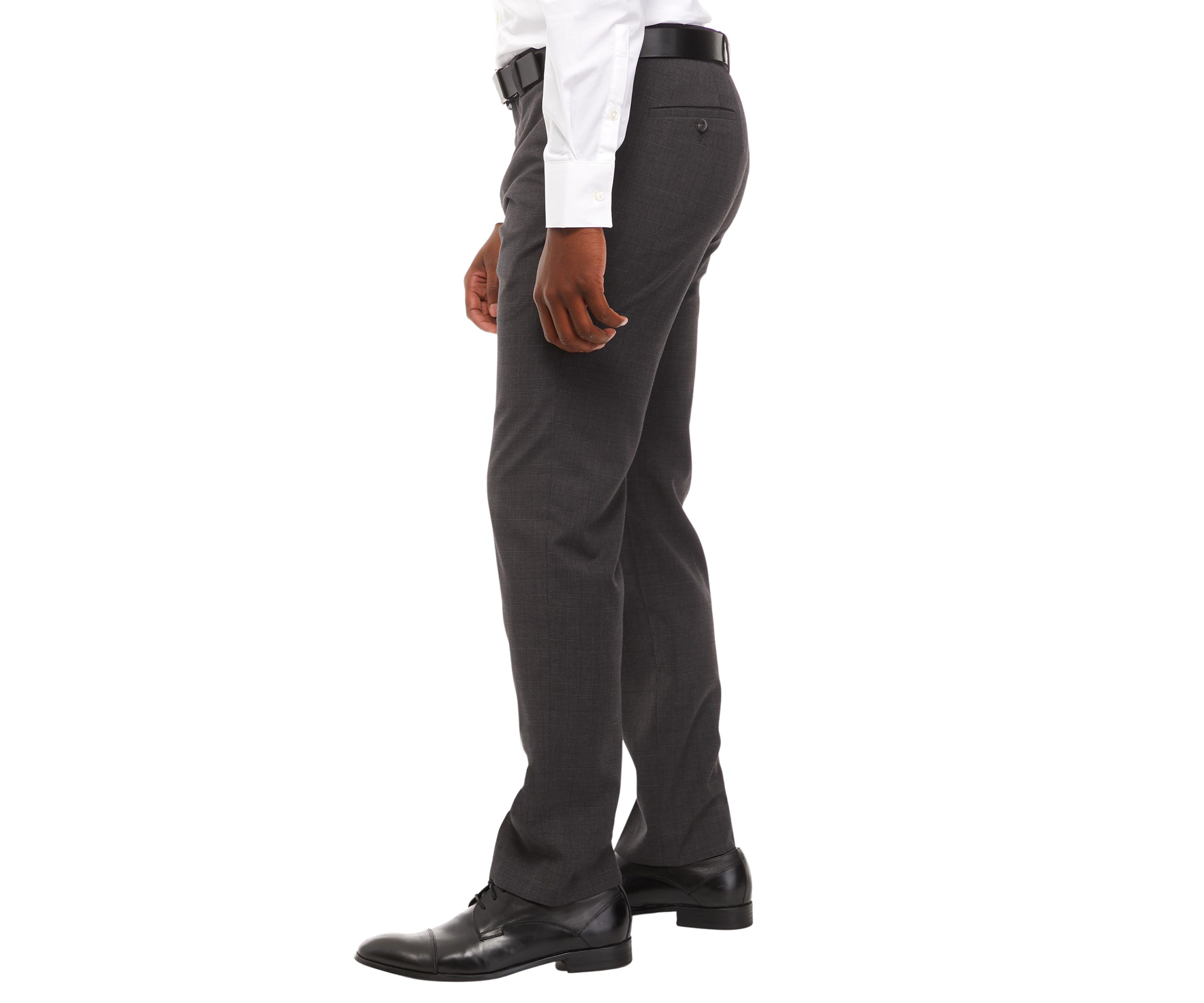 Mens Gray Plaid Dynamic Cooling Suit Separate Pants